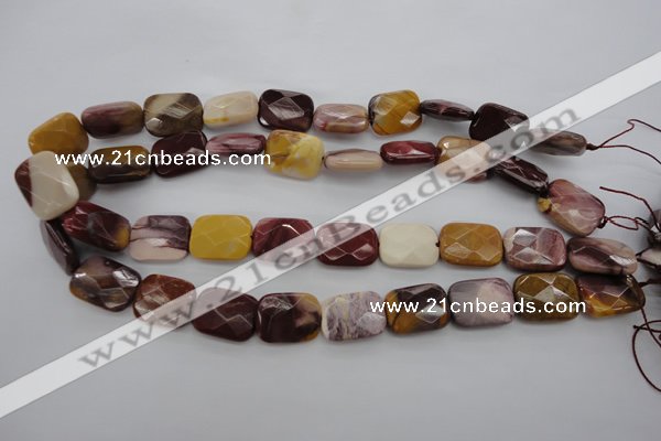 CMK152 15.5 inches 15*20mm faceted rectangle mookaite beads wholesale