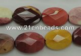 CMK155 15.5 inches 13*18mm faceted oval mookaite beads wholesale