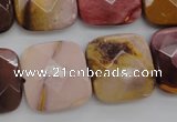 CMK162 15.5 inches 20*20mm faceted square mookaite beads wholesale