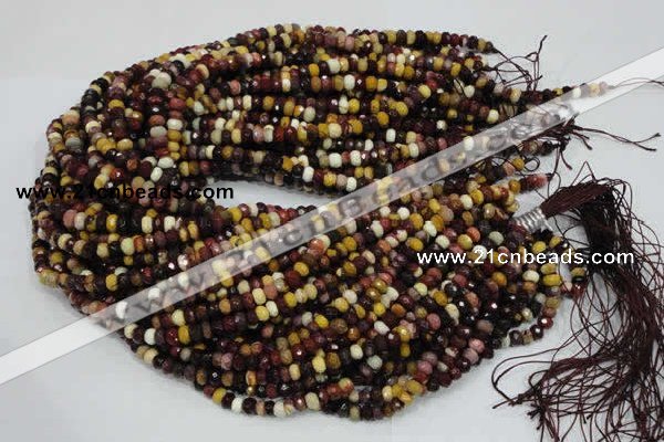 CMK19 15.5 inches 4*6mm faceted rondelle mookaite beads wholesale