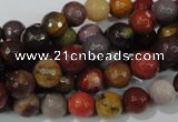 CMK212 15.5 inches 8mm faceted round mookaite gemstone beads