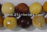 CMK216 15.5 inches 16mm faceted round mookaite gemstone beads