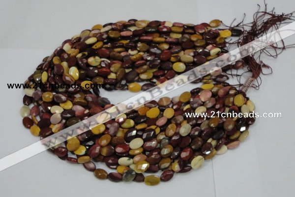 CMK22 15.5 inches 8*12mm faceted oval mookaite beads wholesale