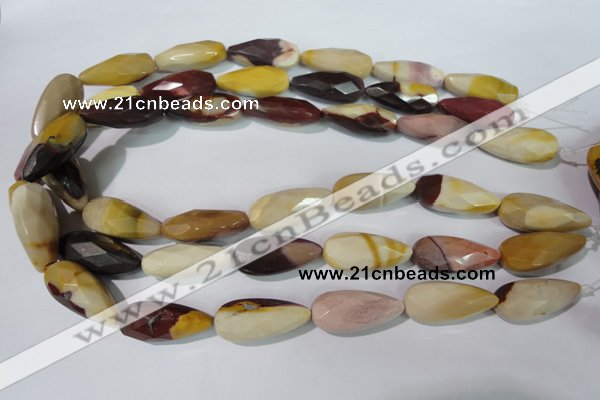 CMK229 15.5 inches 12*28mm faceted teardrop mookaite gemstone beads