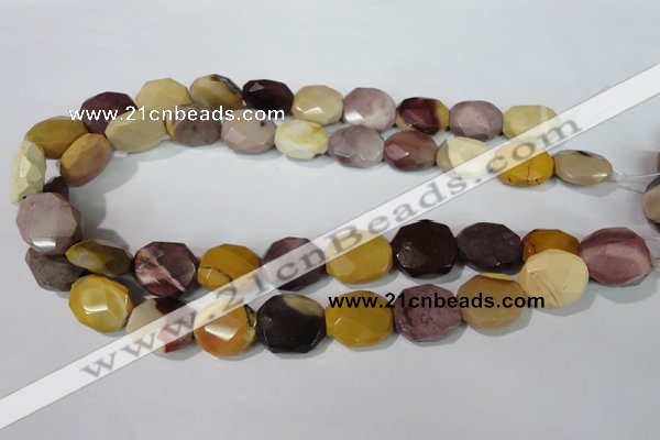 CMK236 15.5 inches 16*18mm faceted nuggets mookaite gemstone beads