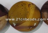 CMK247 15.5 inches 35mm flat round mookaite gemstone beads