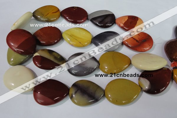 CMK255 15.5 inches 30*40mm flat teardrop mookaite gemstone beads