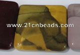 CMK276 15.5 inches 40*40mm square mookaite gemstone beads