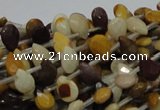 CMK29 15.5 inches 6*10mm faceted flat teardrop mookaite beads