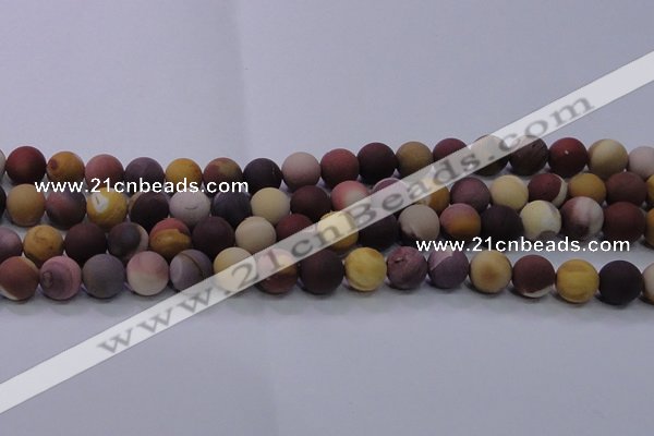 CMK294 15.5 inches 12mm round matte mookaite beads wholesale