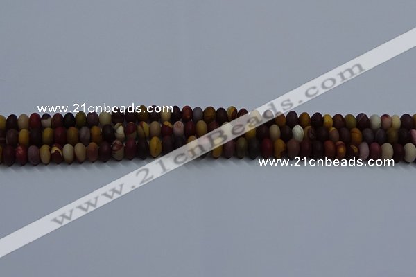 CMK300 15.5 inches 4*6mm rondelle matte mookaite beads wholesale