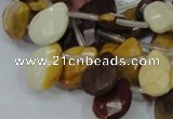 CMK31 15.5 inches 14*18mm faceted flat teardrop mookaite beads