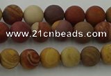 CMK310 15.5 inches 4mm round matte sunset mookaite beads