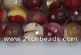 CMK319 15.5 inches 10mm faceted round mookaite gemstone beads