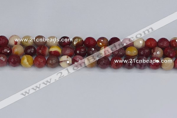 CMK320 15.5 inches 12mm faceted round mookaite gemstone beads