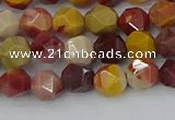 CMK324 15.5 inches 6mm faceted nuggets mookaite gemstone beads