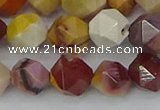 CMK326 15.5 inches 10mm faceted nuggets mookaite gemstone beads