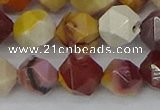 CMK327 15.5 inches 12mm faceted nuggets mookaite gemstone beads