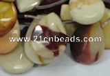 CMK33 15.5 inches 18*25mm faceted flat teardrop mookaite beads