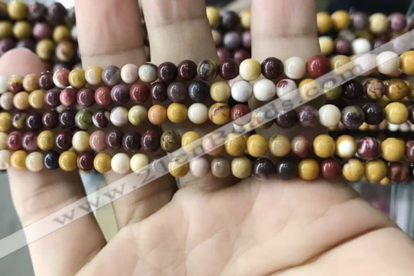 CMK330 15.5 inches 4mm round mookaite beads wholesale