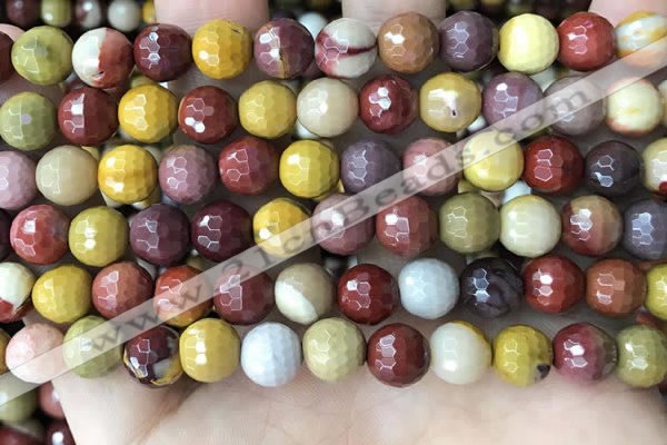 CMK353 15 inches 8mm faceted round mookaite beads wholesale