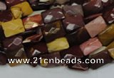 CMK37 15.5 inches 10*14mm faceted rectangle mookaite beads wholesale