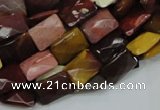 CMK38 15.5 inches 13*18mm faceted rectangle mookaite beads wholesale