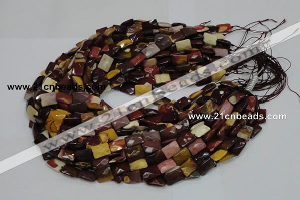 CMK38 15.5 inches 13*18mm faceted rectangle mookaite beads wholesale