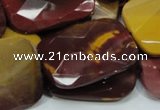 CMK39 15.5 inches 30*40mm faceted rectangle mookaite beads wholesale