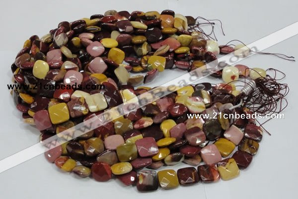 CMK41 15.5 inches 12*12mm faceted square mookaite beads wholesale