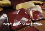 CMK44 15.5 inches 40*40mm faceted square mookaite beads wholesale