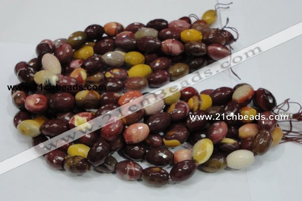 CMK46 15.5 inches 13*18mm faceted rice mookaite beads wholesale