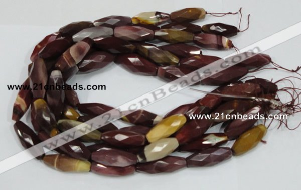 CMK49 15.5 inches 14*38mm faceted rice mookaite beads wholesale
