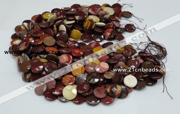 CMK52 15.5 inches 12mm faceted coin mookaite beads wholesale