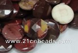 CMK53 15.5 inches 14mm faceted coin mookaite beads wholesale