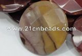 CMK55 15.5 inches 40mm faceted coin mookaite beads wholesale