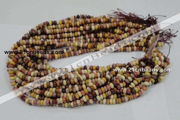 CMK62 15.5 inches 3*6mm rondelle mookaite gemstone beads wholesale