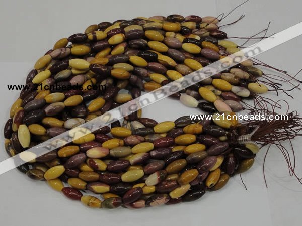 CMK65 15.5 inches 8*16mm rice mookaite gemstone beads wholesale