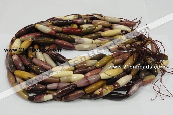 CMK67 15.5 inches 10*30mm rice mookaite gemstone beads wholesale