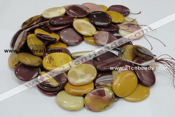 CMK76 15.5 inches 30*40mm oval mookaite gemstone beads wholesale