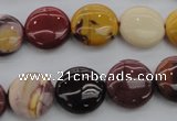 CMK87 15.5 inches 15mm flat round mookaite beads wholesale