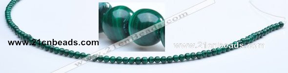 CMN01 A grade 3mm round natural malachite beads Wholesale