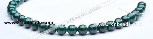 CMN06 10mm round A grade natural malachite  beads wholesale