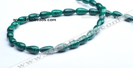 CMN10 A grade 5*10mm teardrop natural malachite beads Wholesale