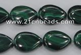 CMN102 15.5 inches 15*20mm flat teardrop natural malachite beads