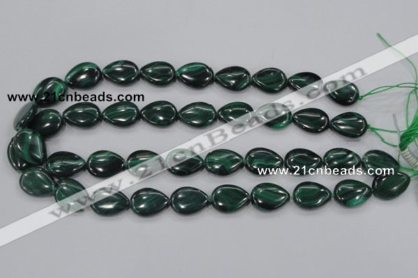 CMN102 15.5 inches 15*20mm flat teardrop natural malachite beads