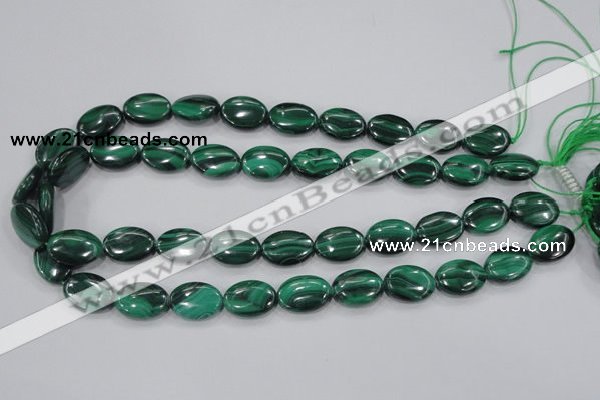 CMN103 15.5 inches 12*16mm oval natural malachite beads wholesale