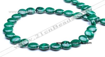 CMN110 15.5 inches 10mm flat round natural malachite beads