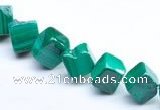 CMN12 A grade 6*6mm cubic natural malachite beads Wholesale