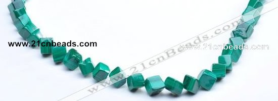 CMN12 A grade 6*6mm cubic natural malachite beads Wholesale